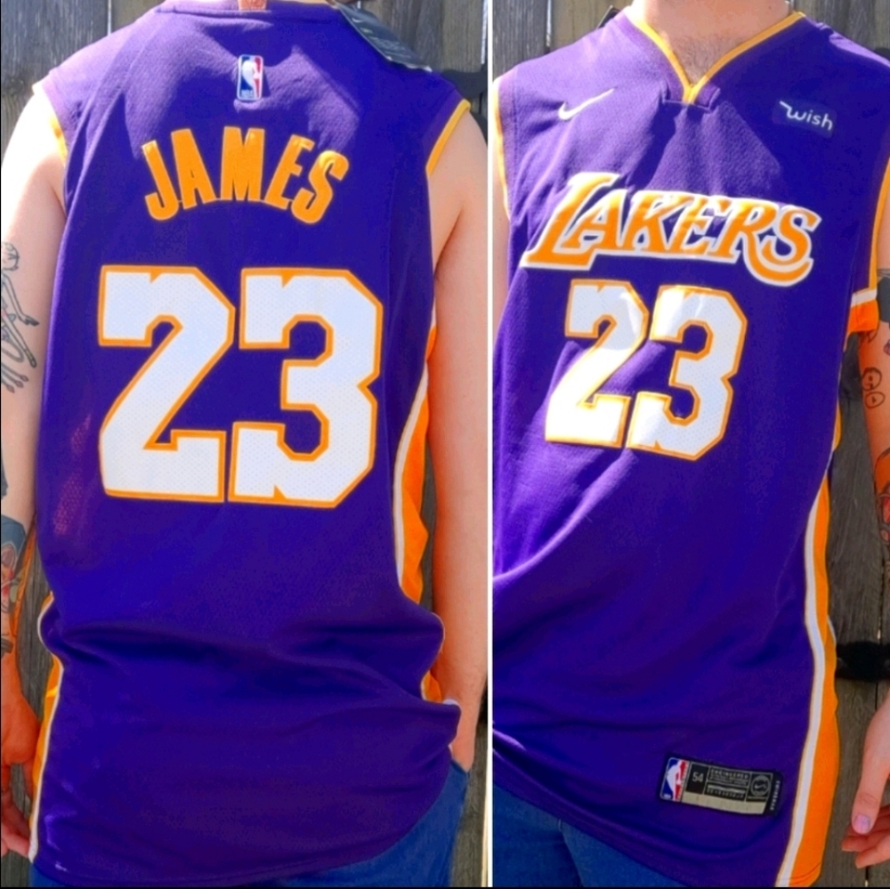 Lebron James Purple Los Angeles Lakers Jersey